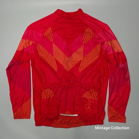 RAPHA CYCLING RED ORANGE PINK REFECTIVE FULL ZIP JACKET JERSEY WOMEN'S SIZE XL - Picture 5 of 10